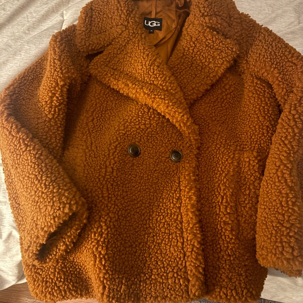 UGG Tan Sherpa Jacket NWOT - Picture 2 of 5